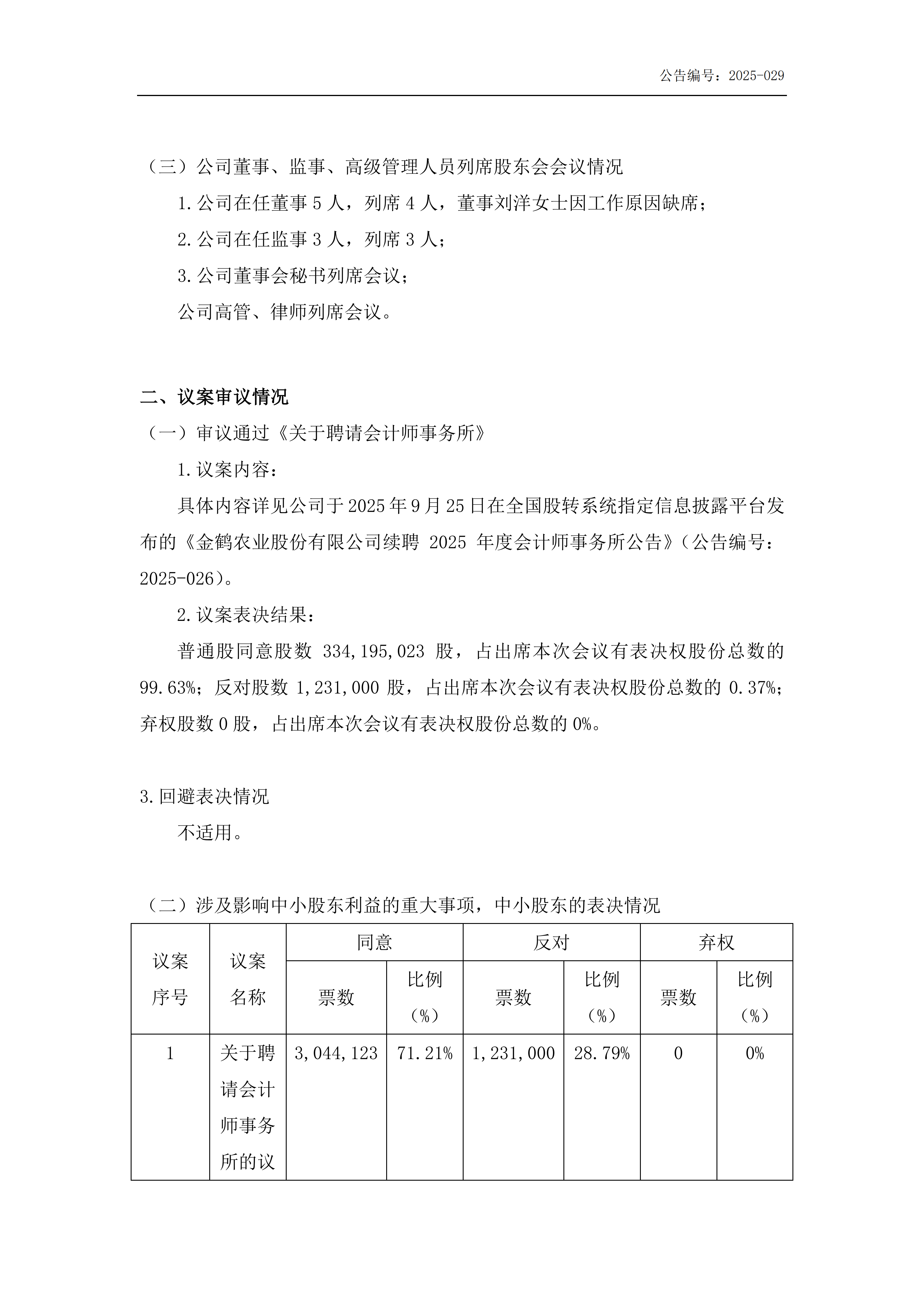 金鹤52025年第一次临时股东会会议决议公告(图3)