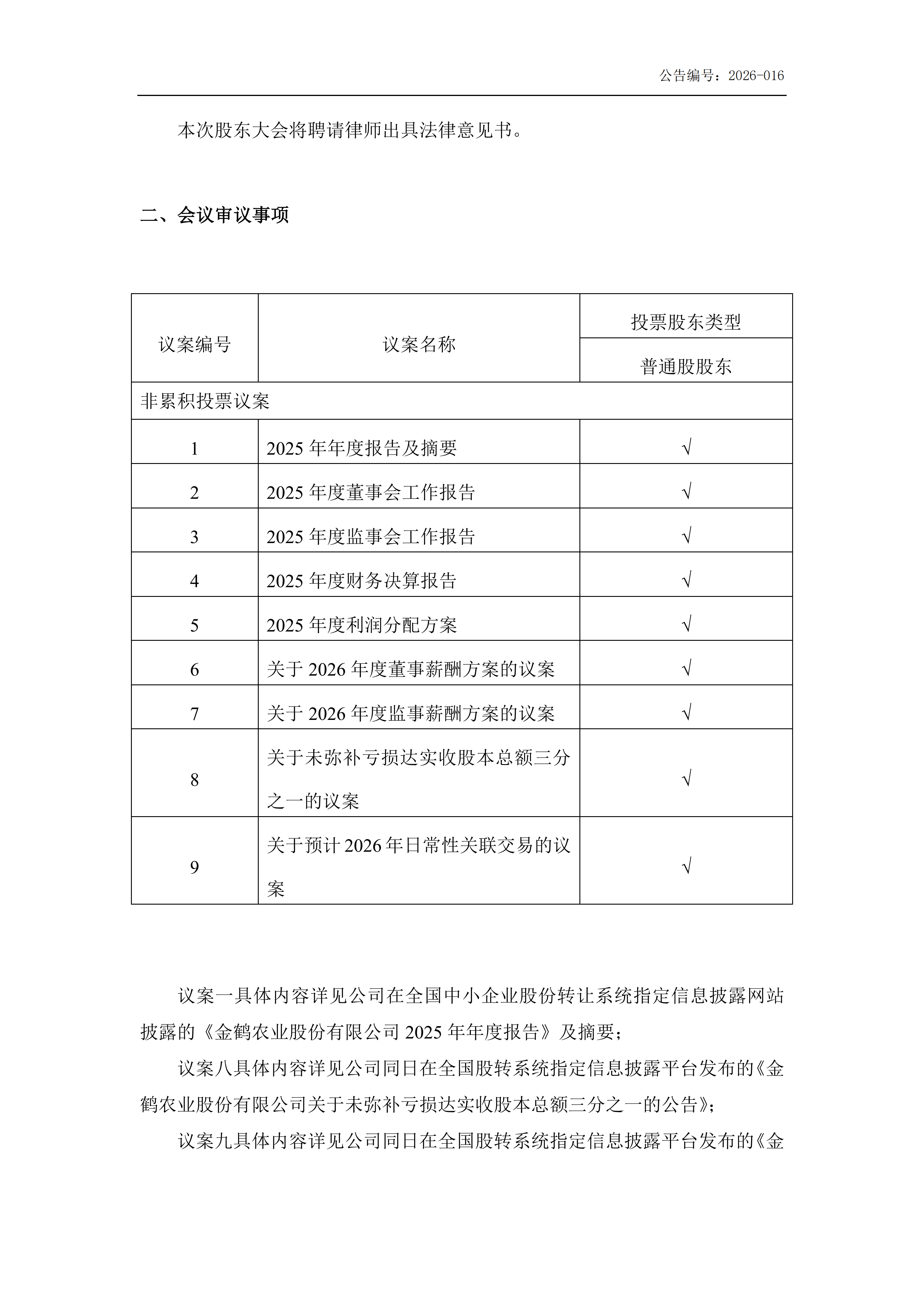金鹤5:关于召开2025年年度股东会通知公告(提供网络投票)(图4)